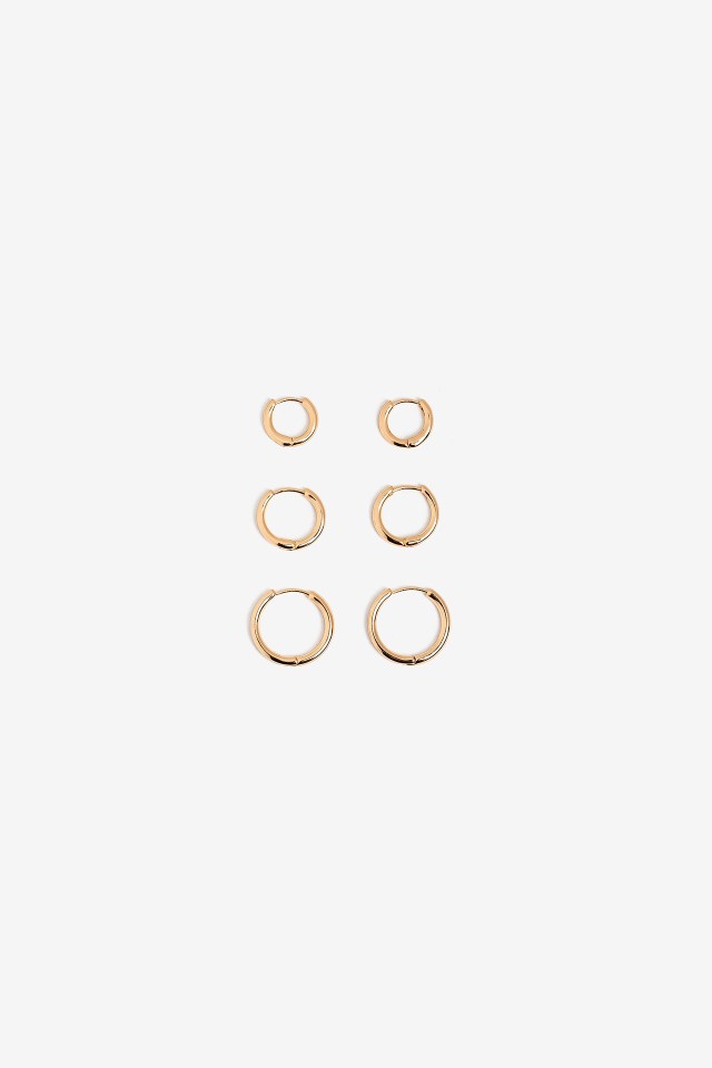 Pack 3 Pares de Pendientes de Aros