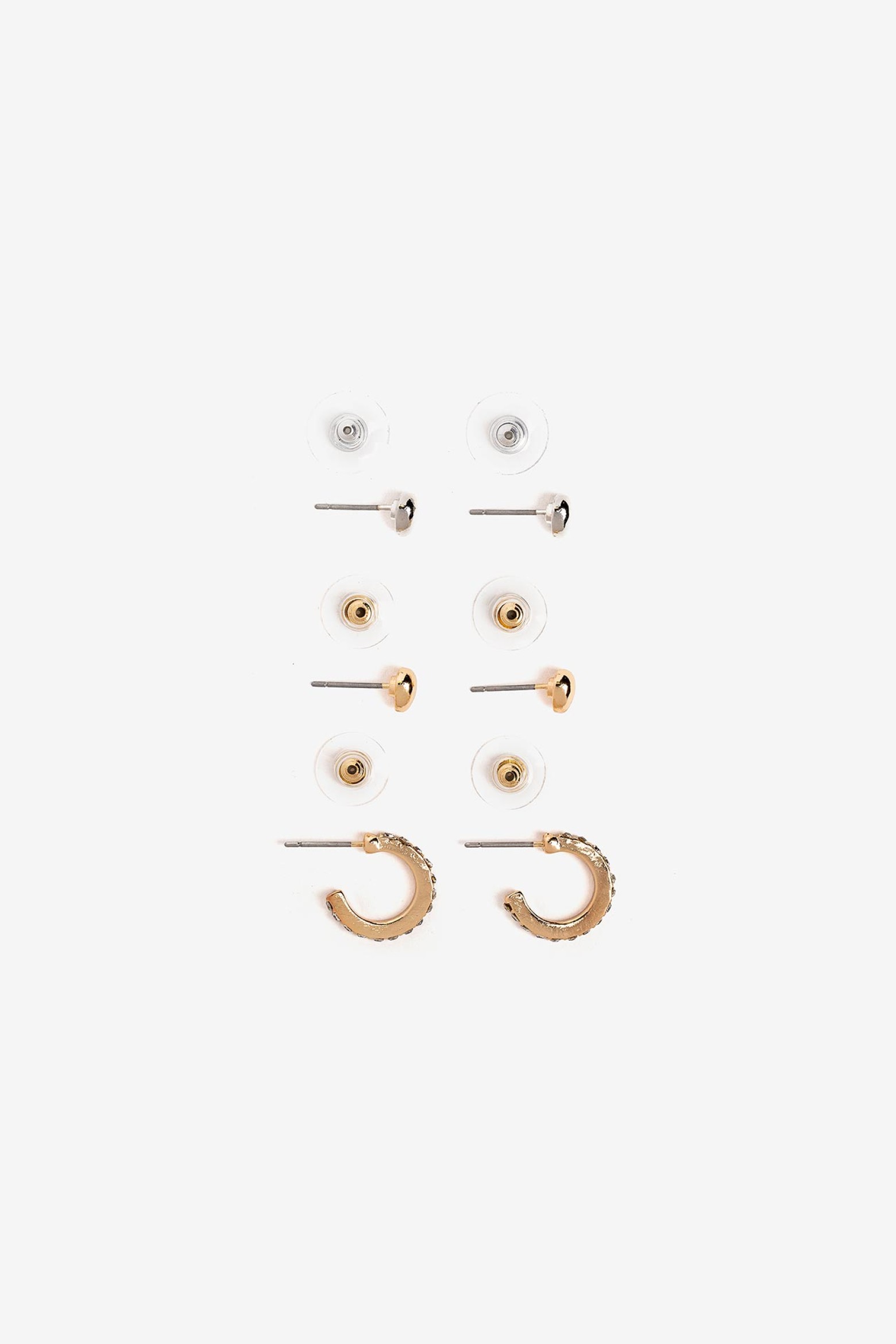 Pack of 3 Shiny Hoop Earrings