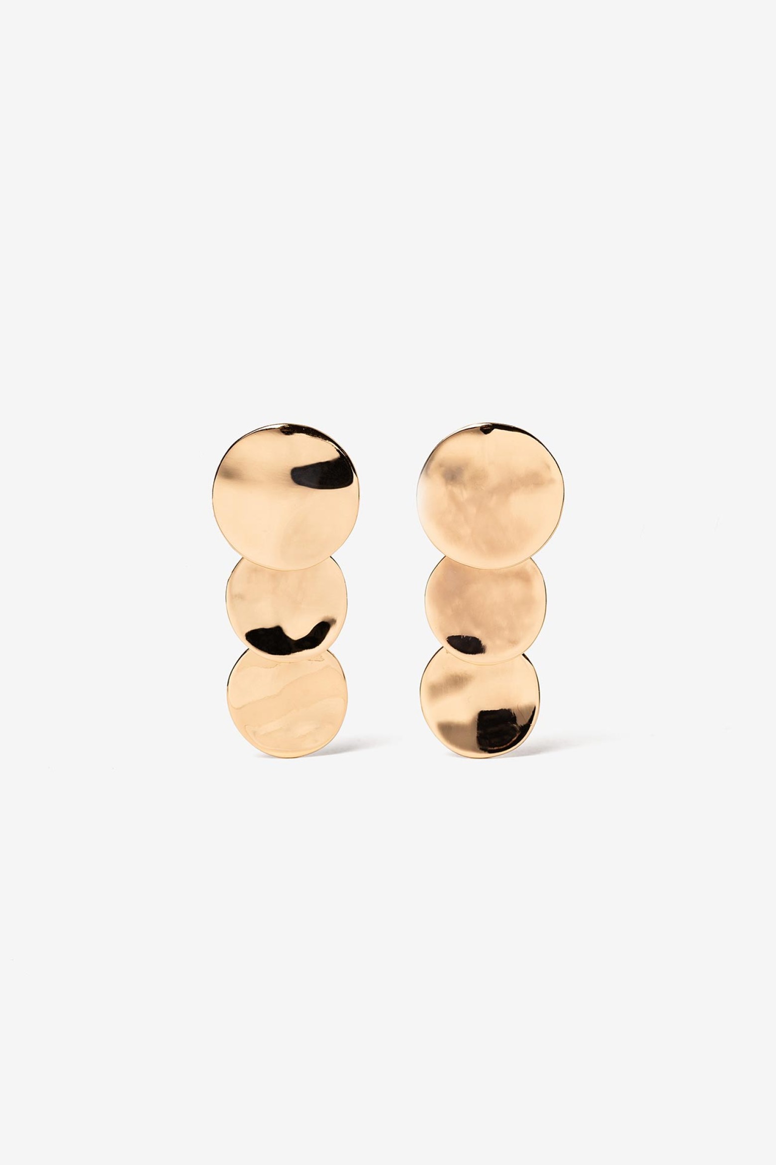 Mirrored Circular Pendant Earrings