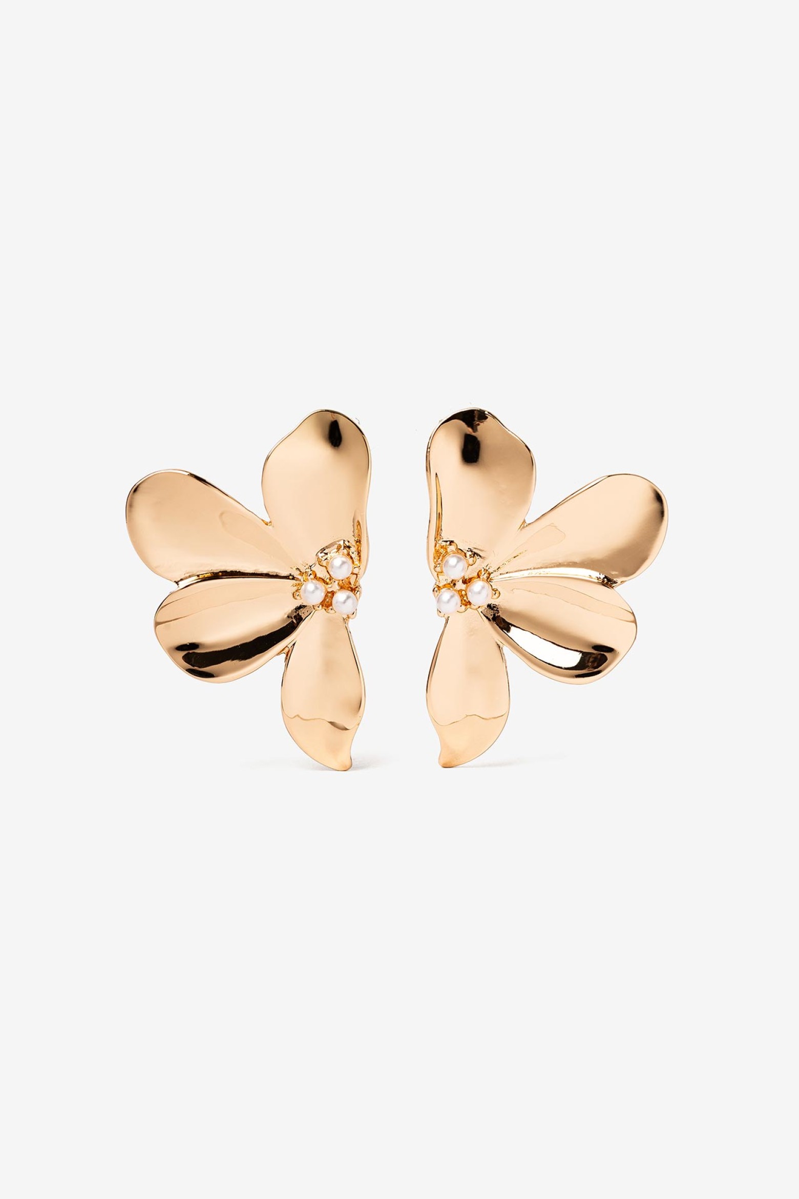 Metallic Floral Earrings
