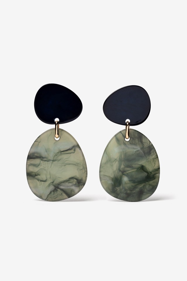 Pendientes Colgantes Acrlicos Bicolor