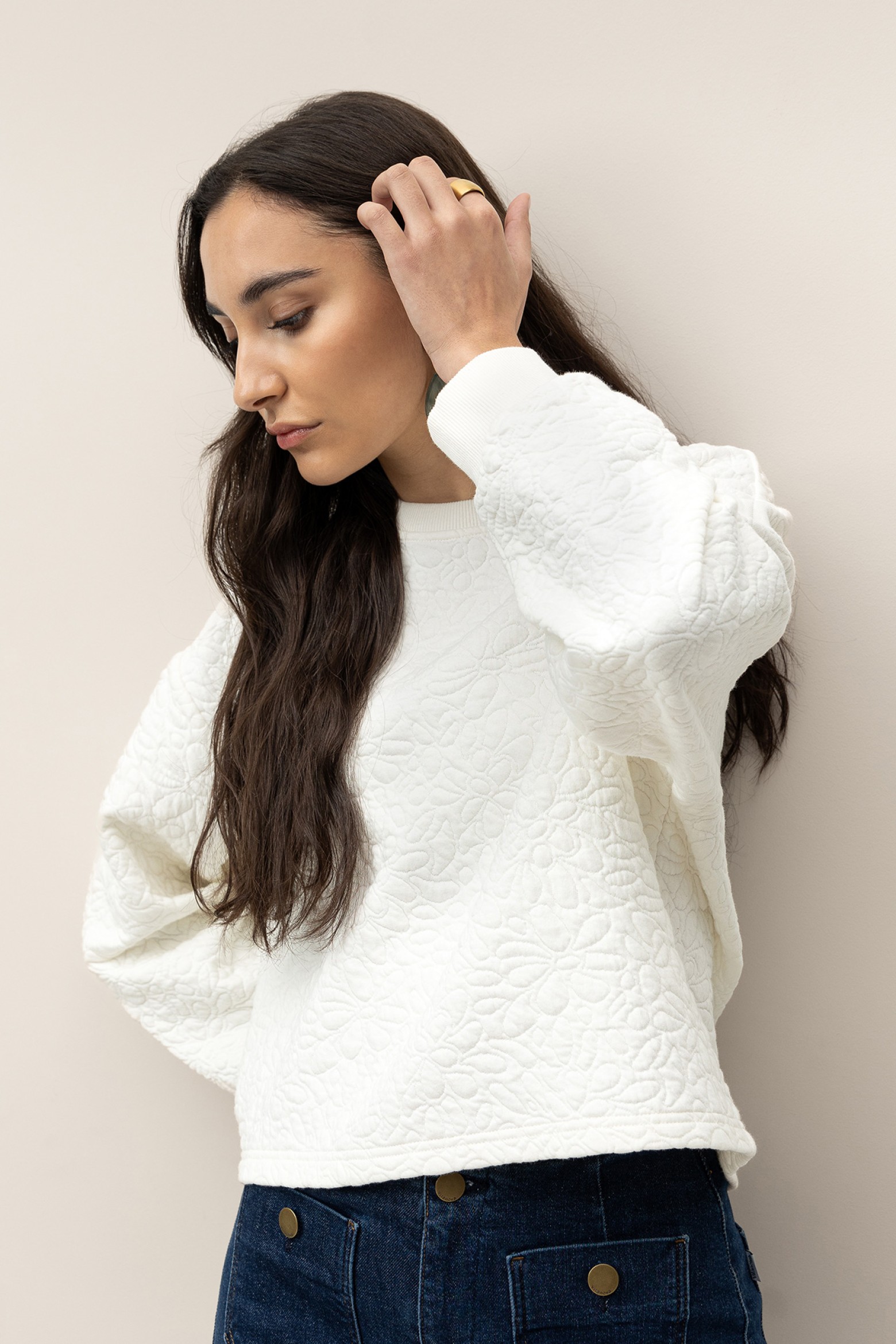 Sudadera Relaxed Bordada