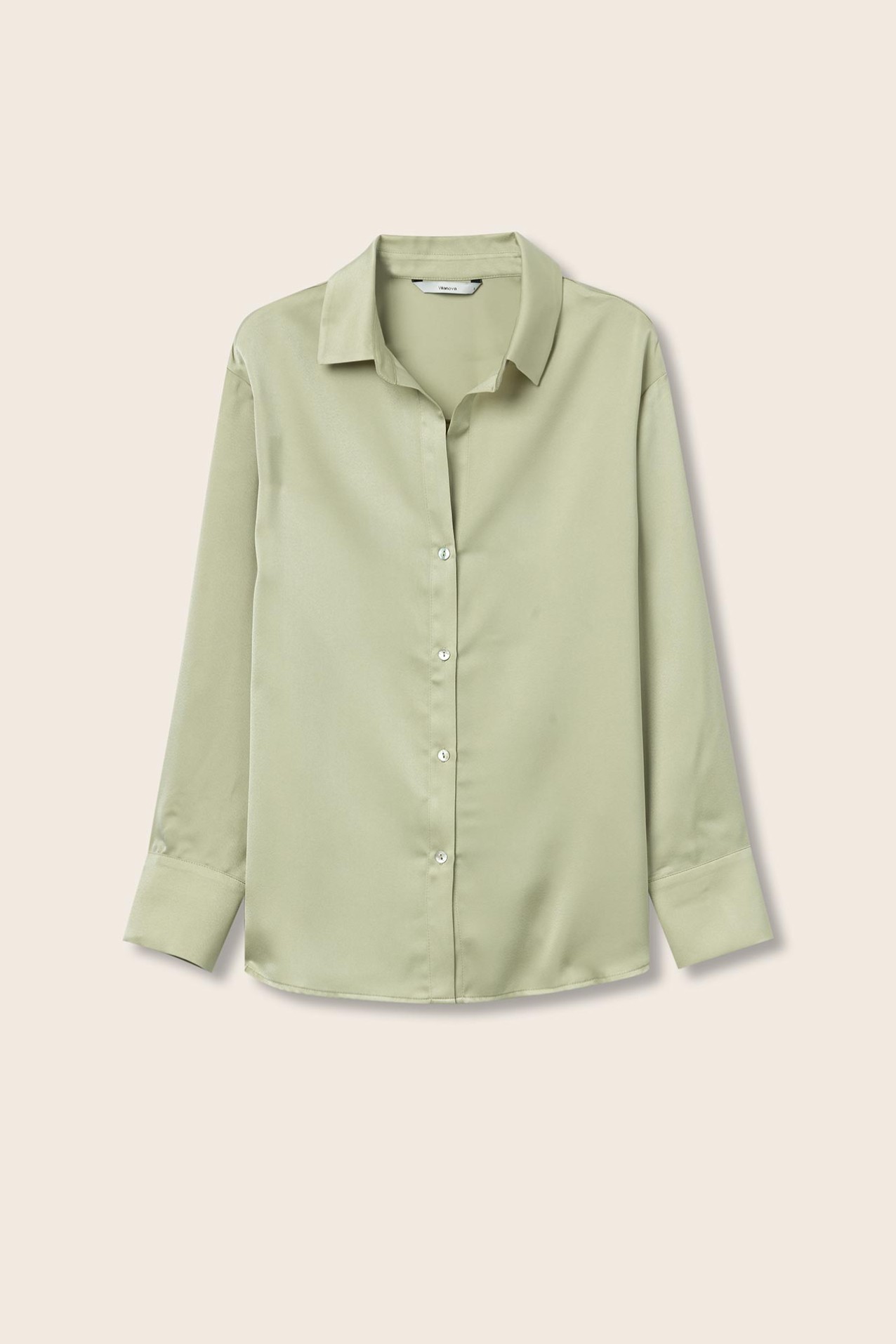 Camisa Acetinada Decote V