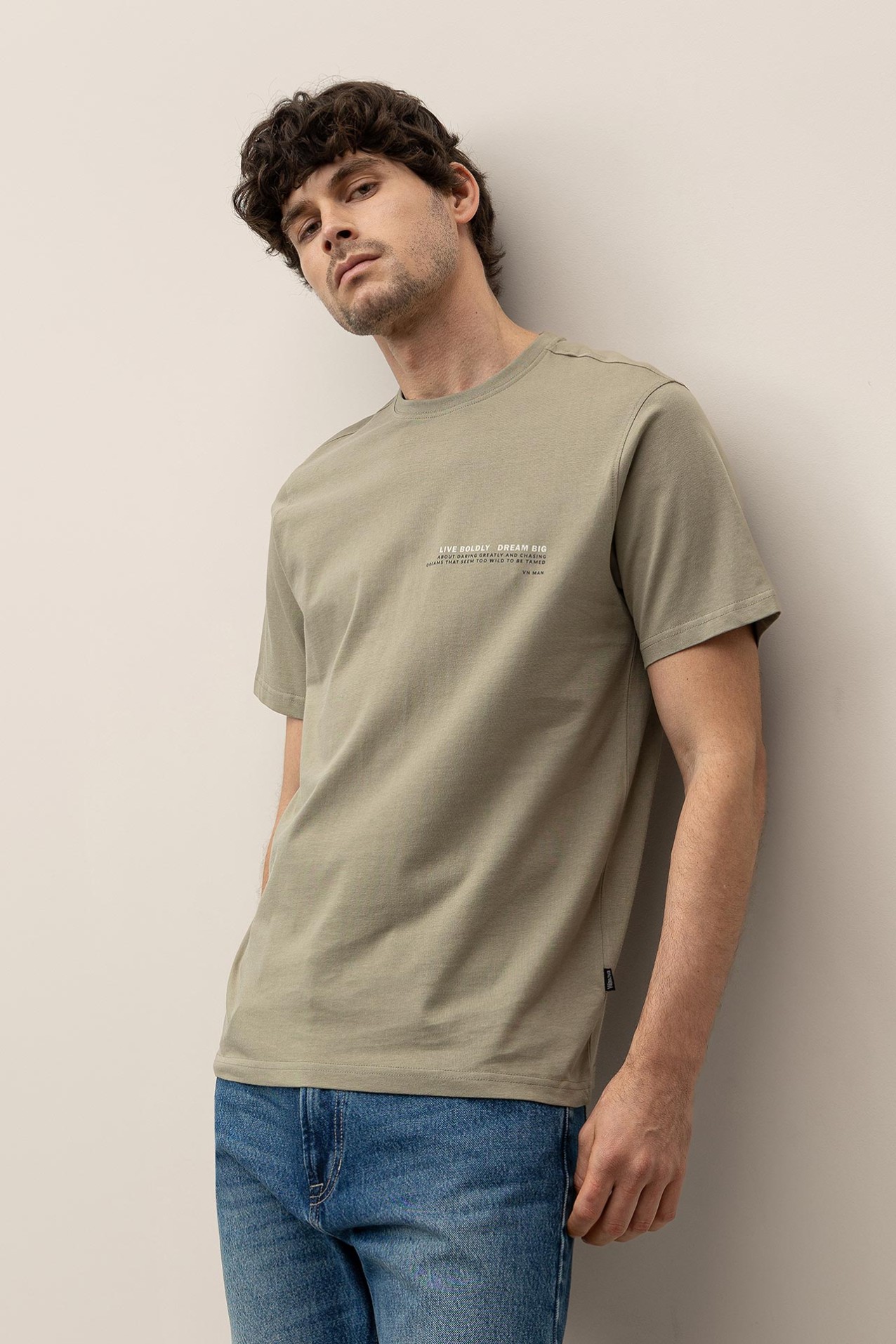 T-shirt de Algodo Estampada