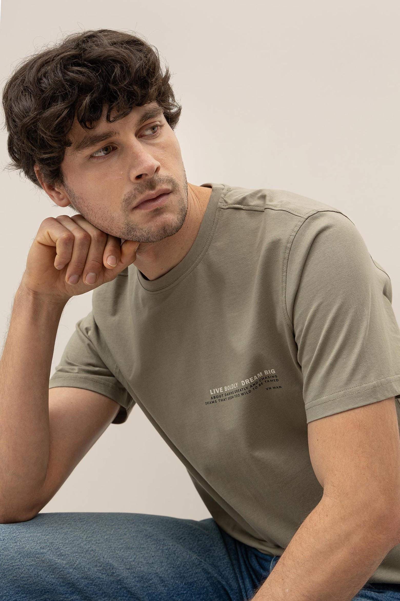 T-shirt de Algodo Estampada