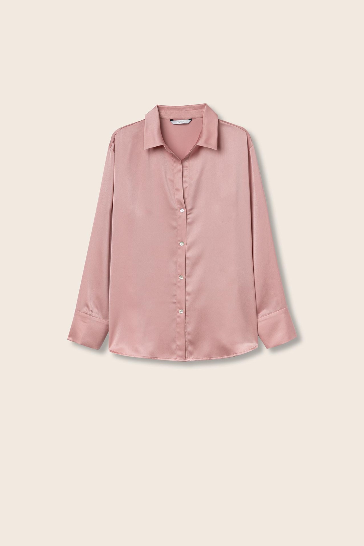 Camisa Acetinada Decote V