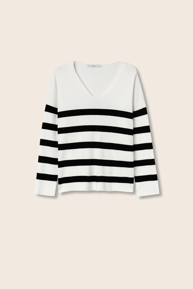 Jersey Relaxed con Escote en V Jersey Relaxed con Escote en V