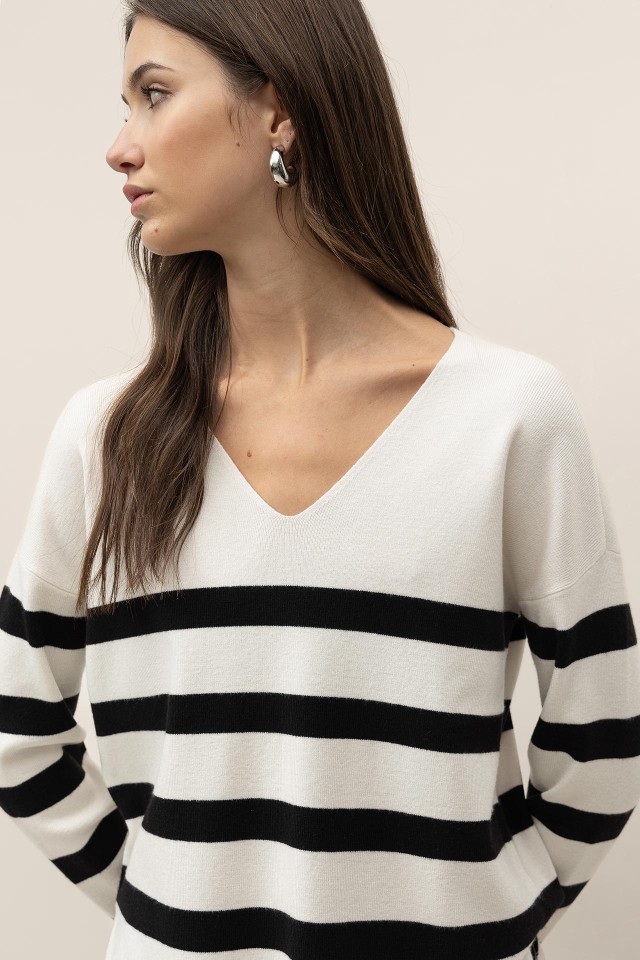 Jersey Relaxed con Escote en V Jersey Relaxed con Escote en V