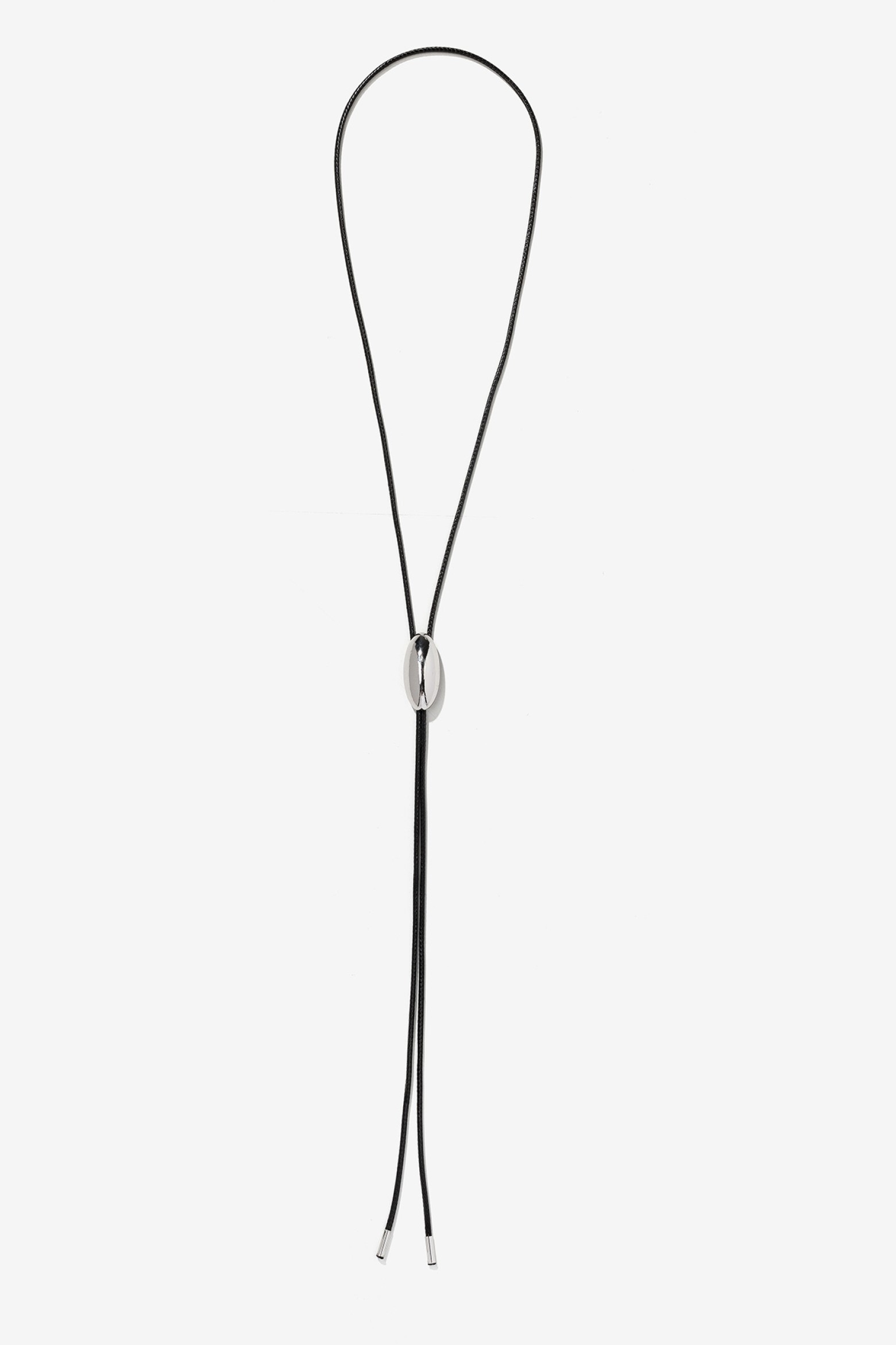 Collar Largo Efecto Cuero
