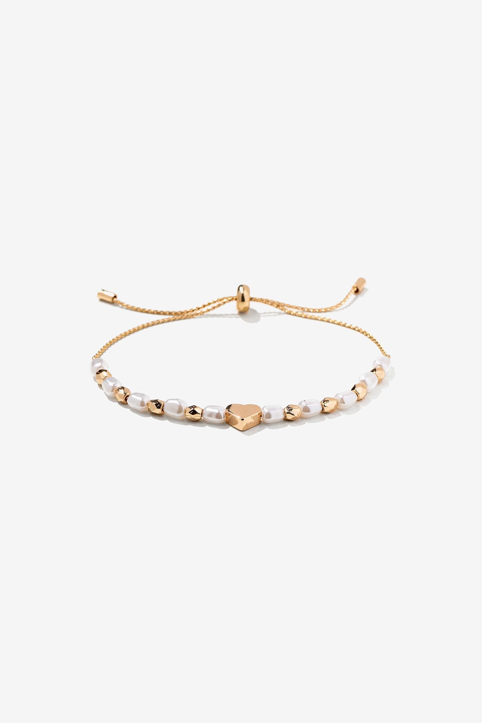 Pulsera Efecto Perla con Corazn