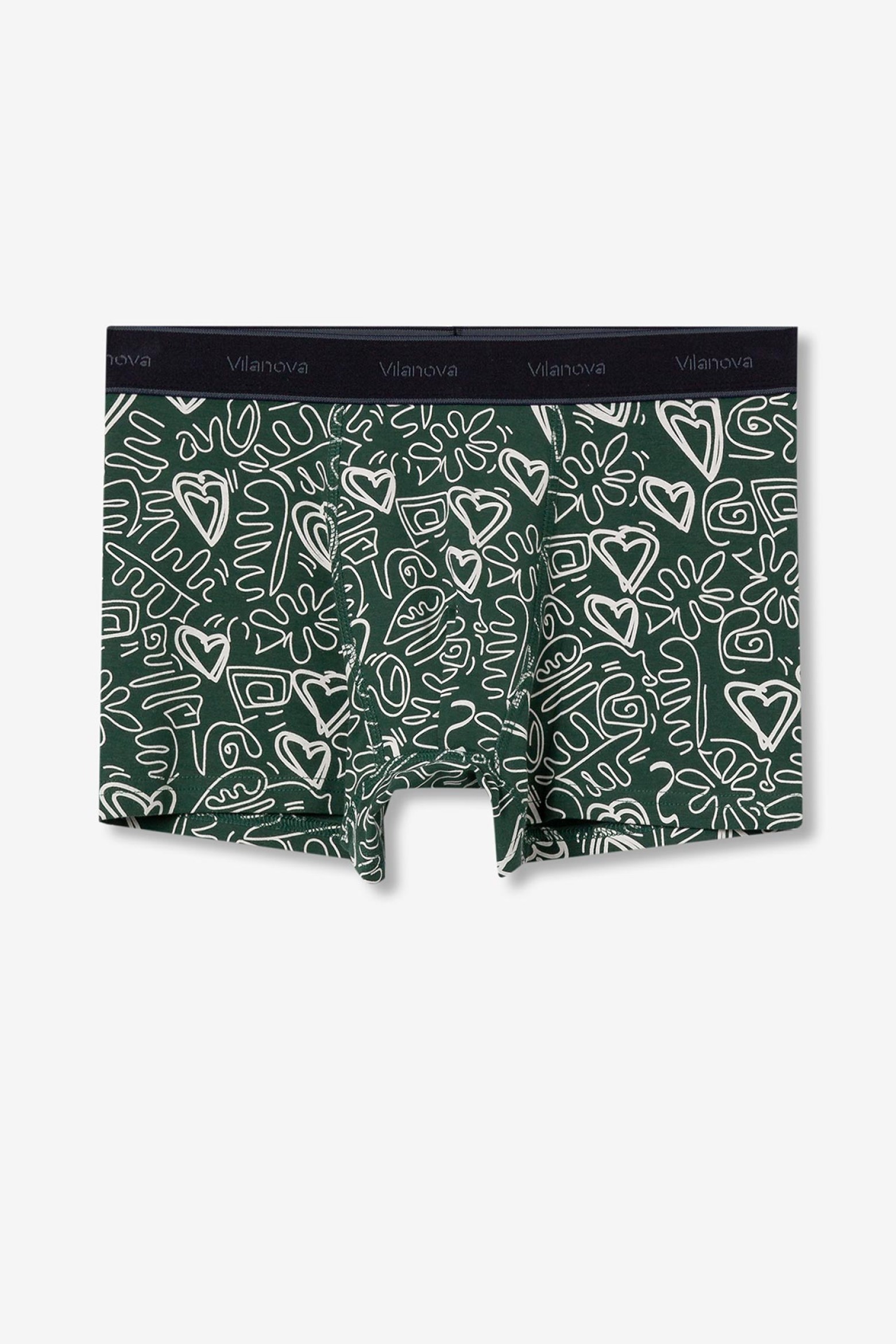 Boxers con Estampado de Corazn