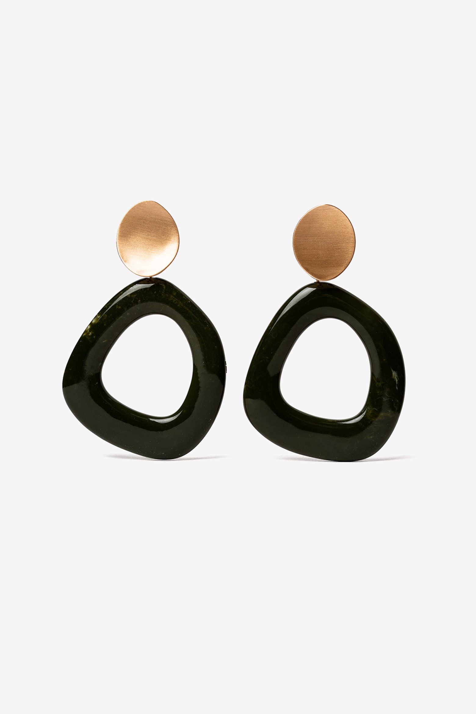 Earrings with Acrylic Pendant