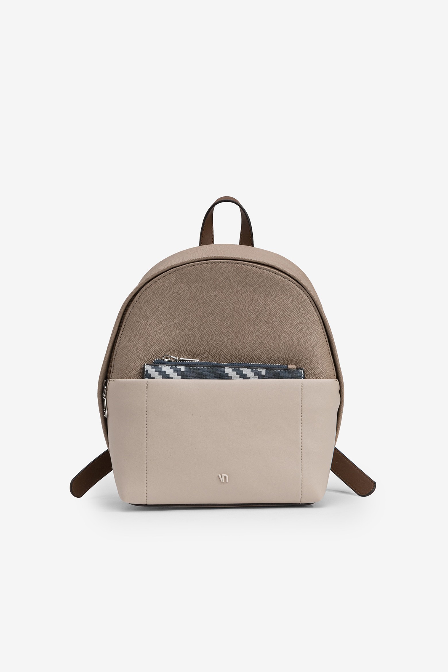 Mochila Tricolor com Bolsinha