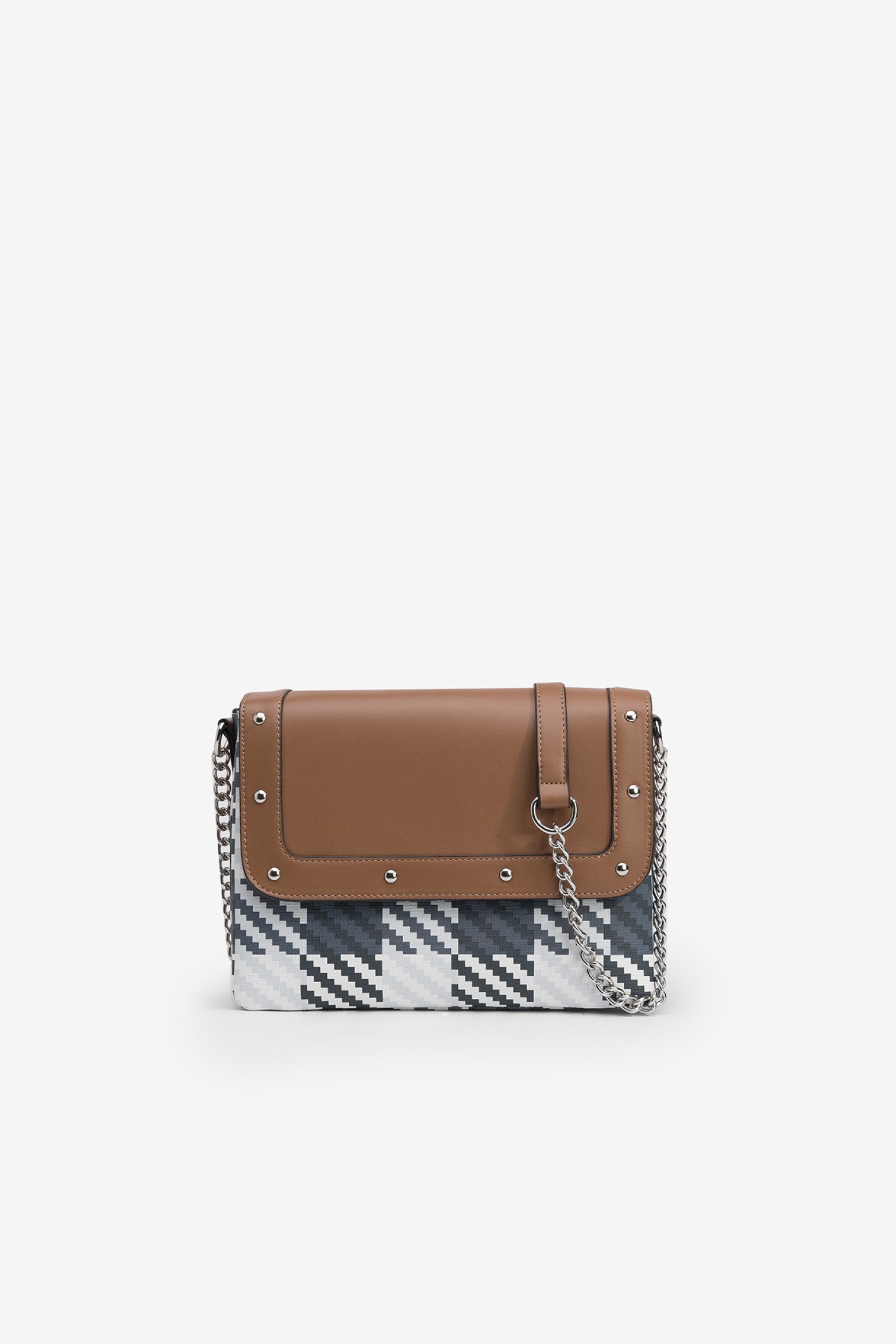 Printed Crossbody Bag with Flap