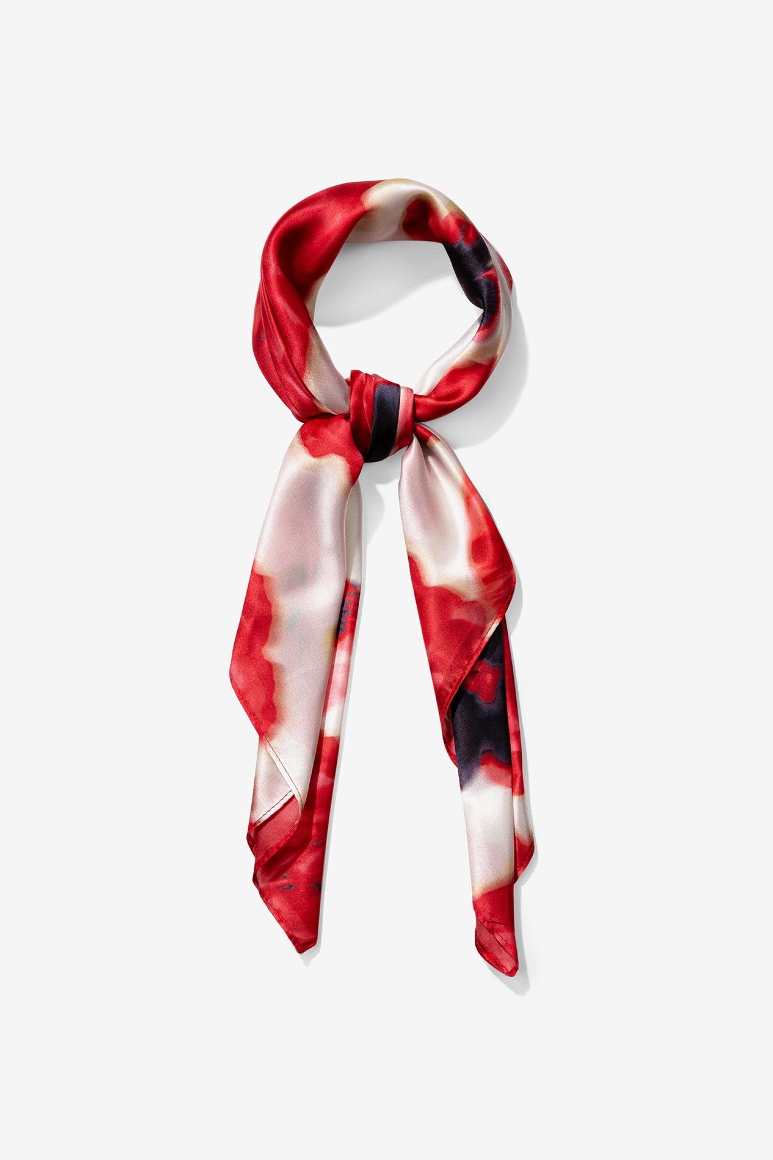 Satin Floral-Print Bandana