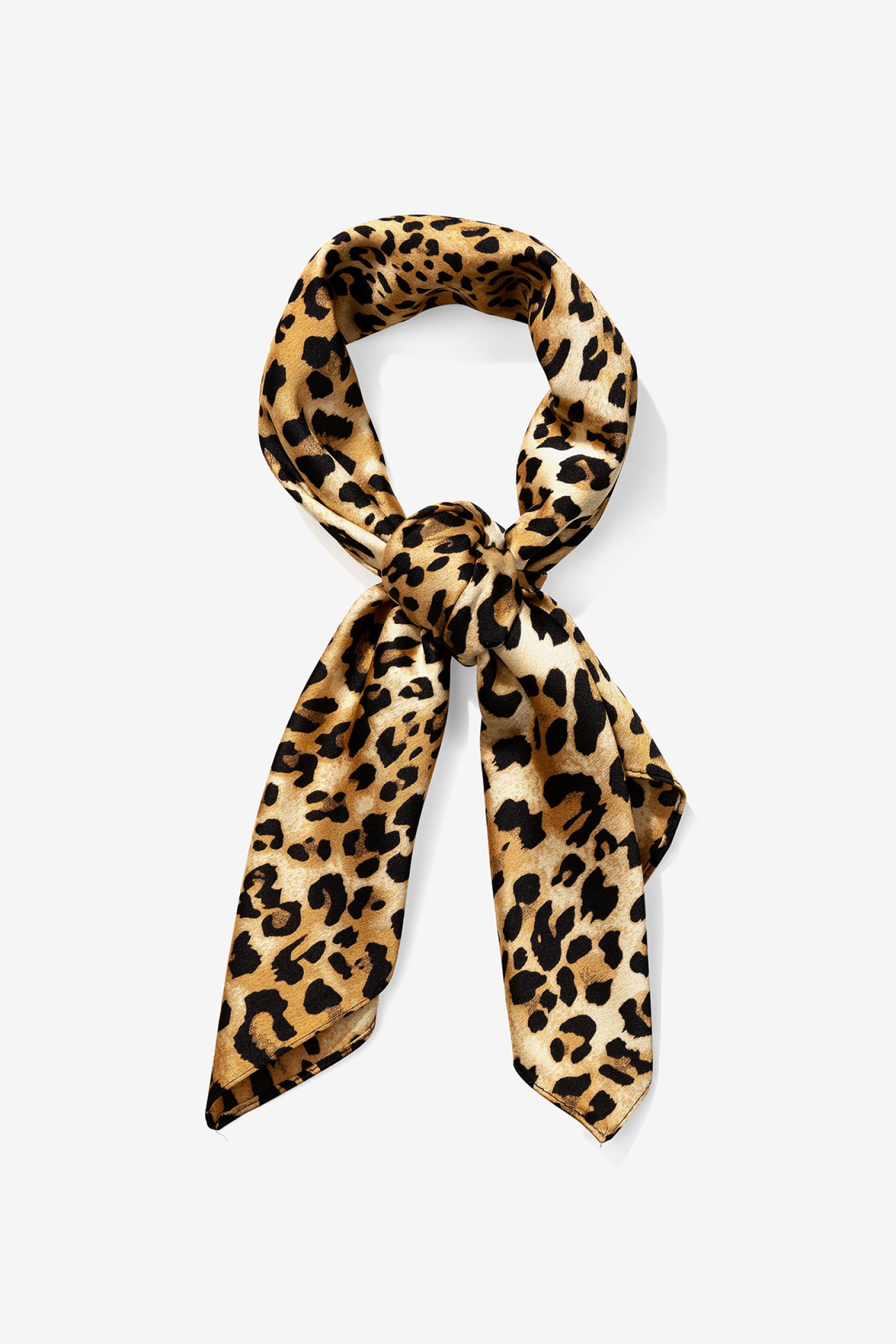 Satin Leopard-Print Bandana