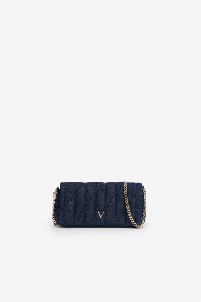 Bolsa Acolchonada Denim con Solapa