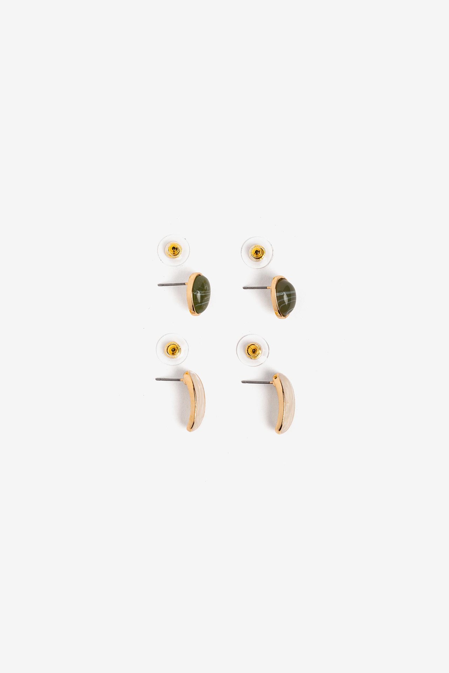 Set de 2 Pendientes Acrlicos y Esmaltados