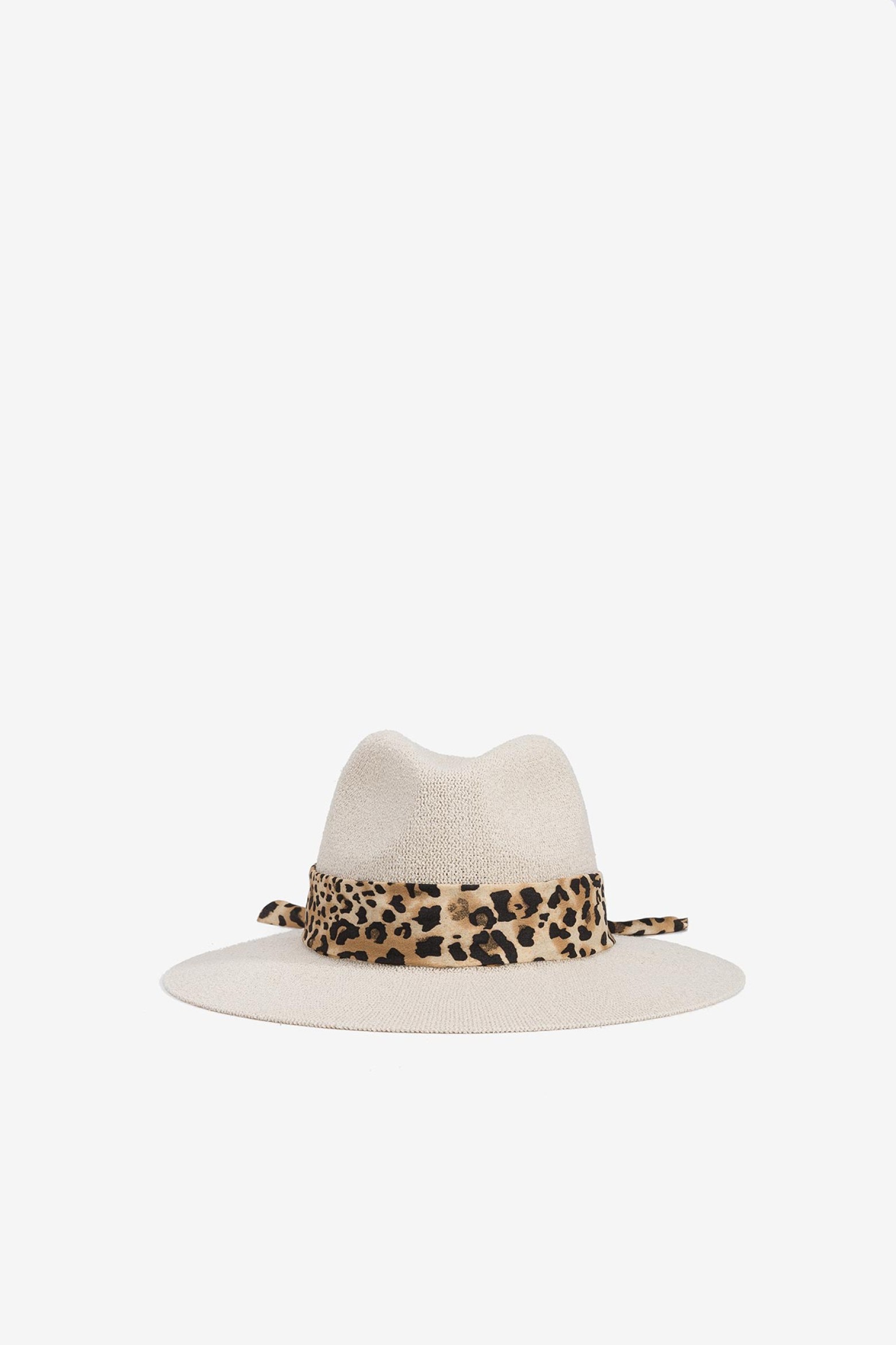 Panama Hat with Leopard Bow