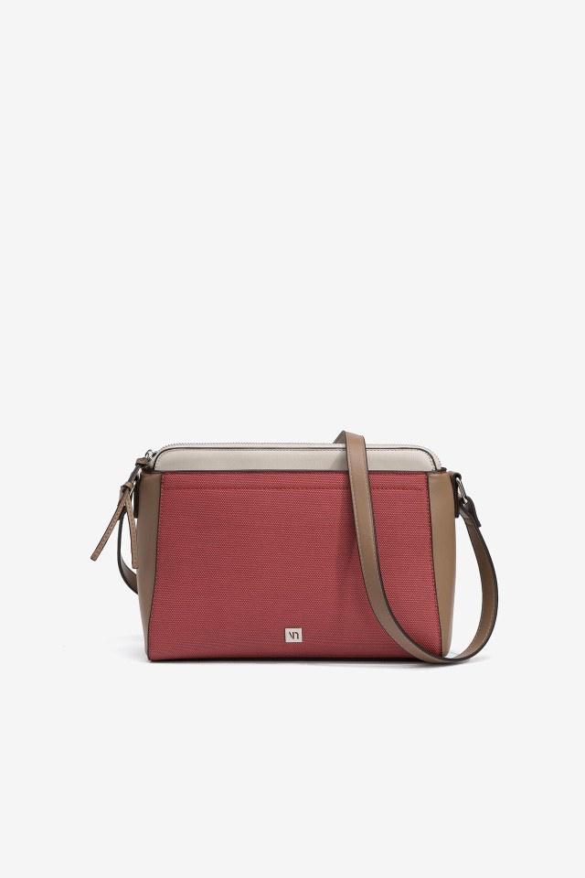 Bolso Bandolera Texturizado Tricolor