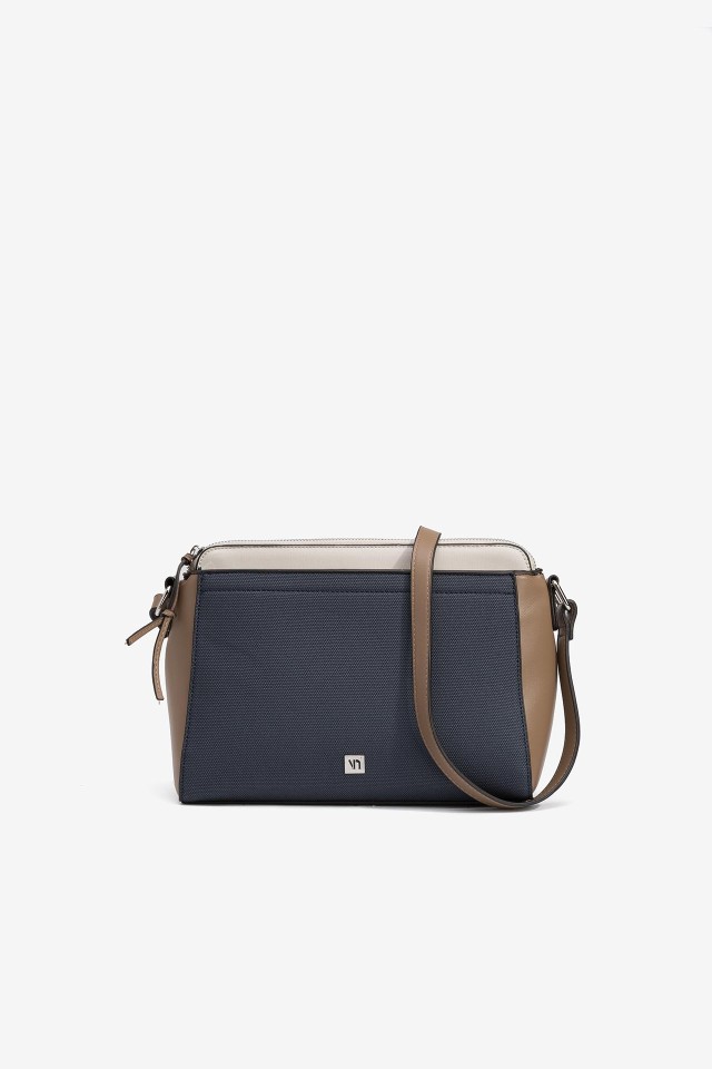 Bolso Bandolera Texturizado Tricolor