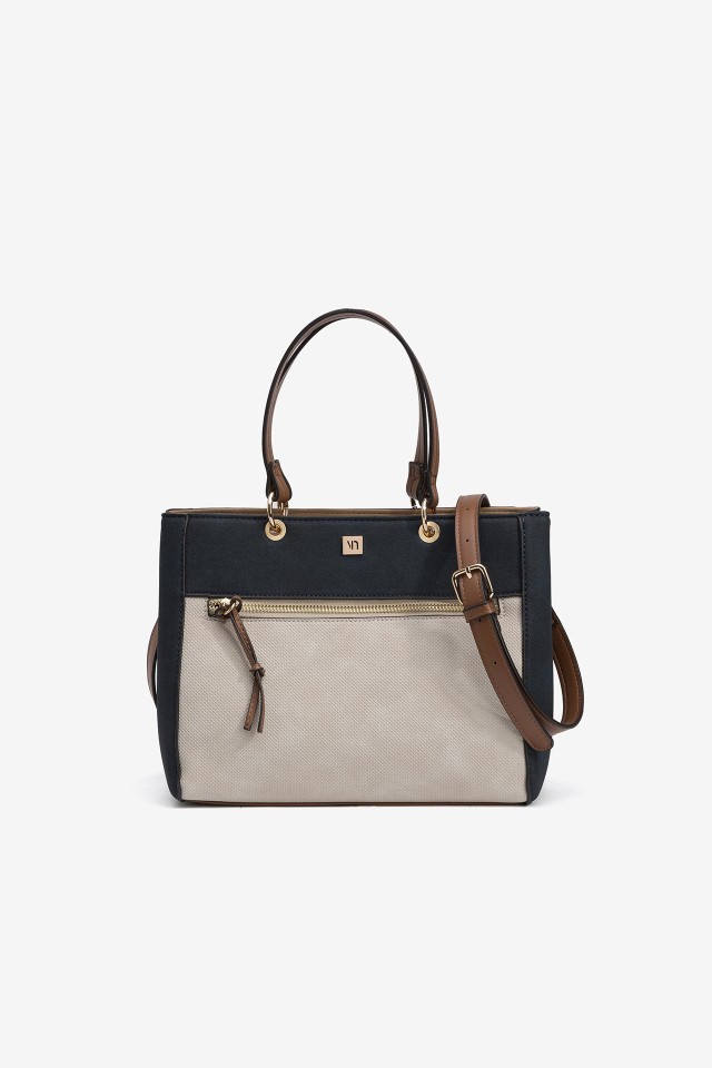 Bolso City Efecto Gamuza Tricolor