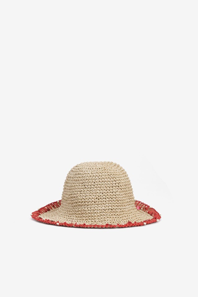 Sombrero Tipo Bucket Efecto Paja