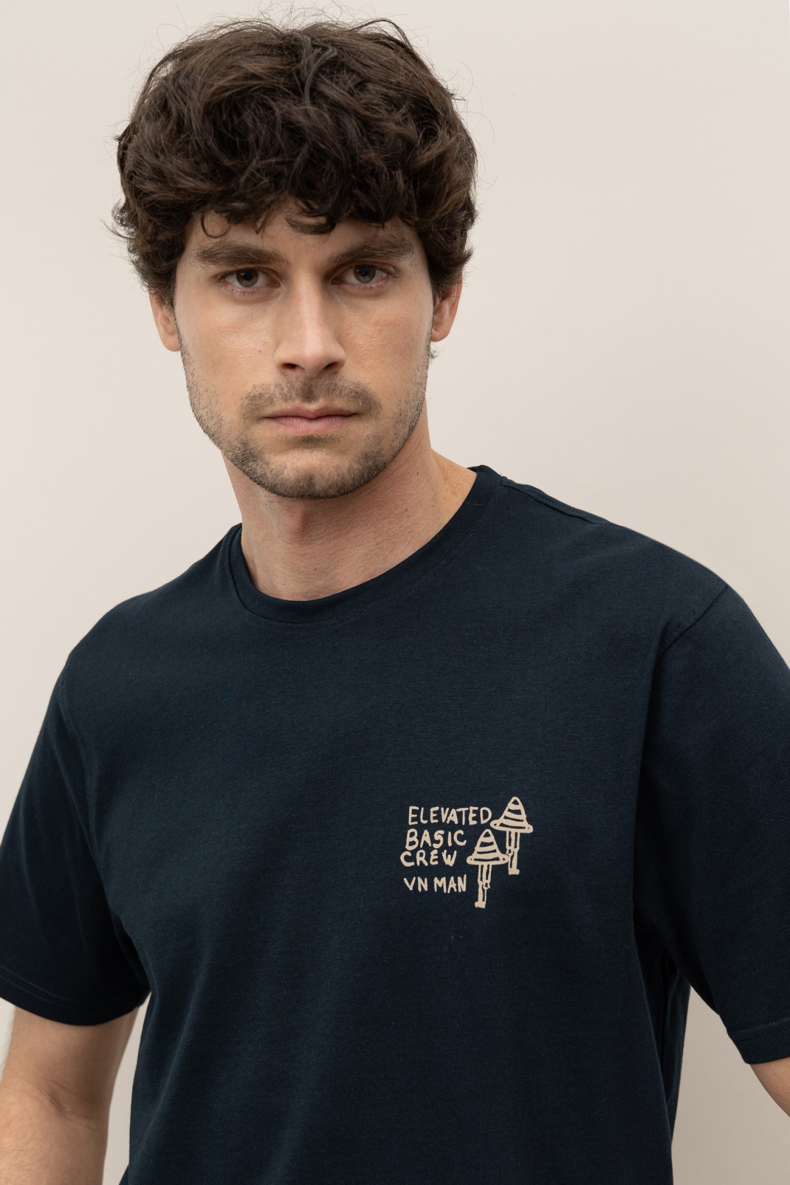 T-shirt de Algodo Detalhe Estampado
