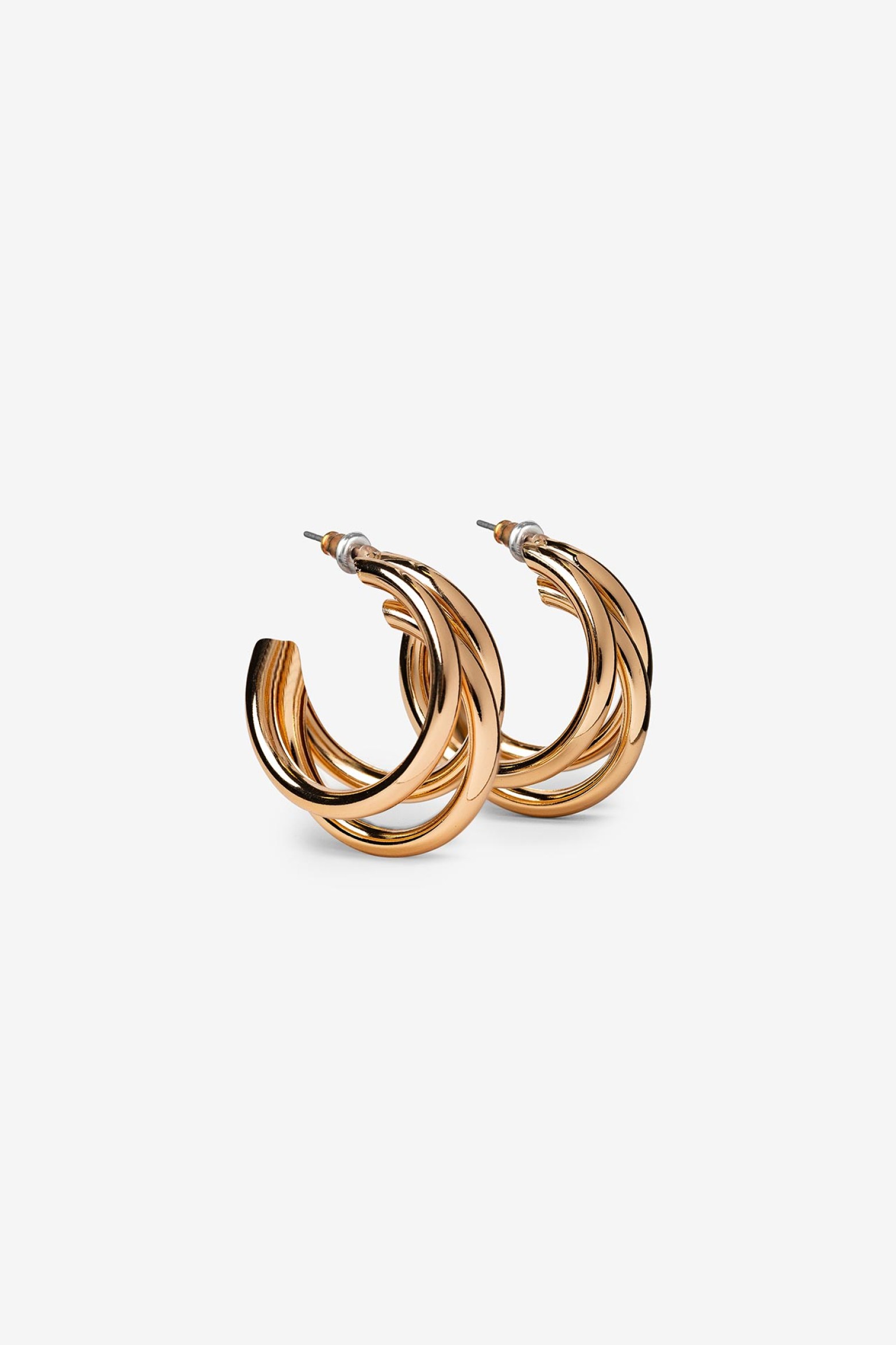 Triple Metallic Hoops