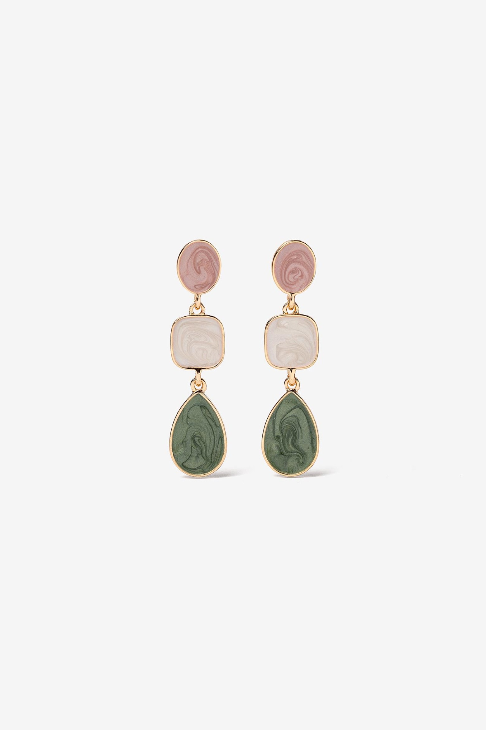 Pendientes Esmaltados Tricolor