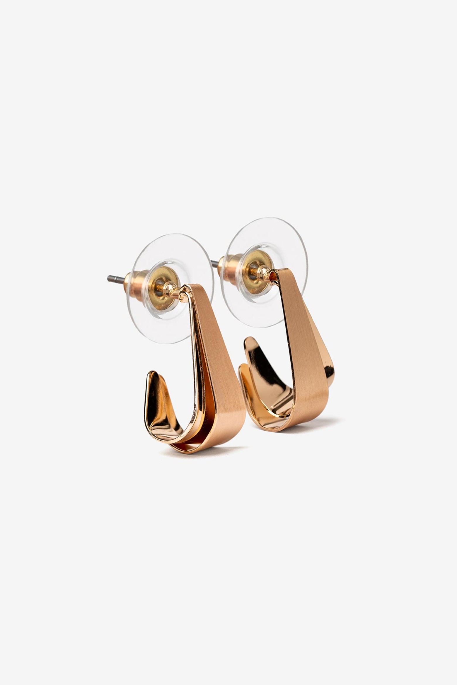 Curved Metallic Earrings