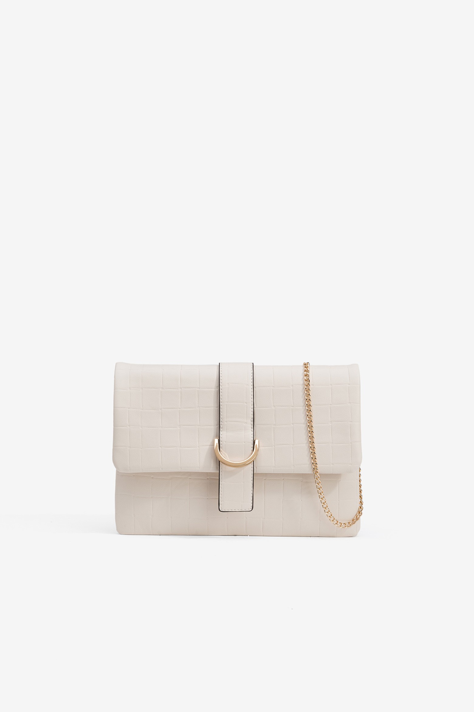 Embossed Leather Effect Clutch