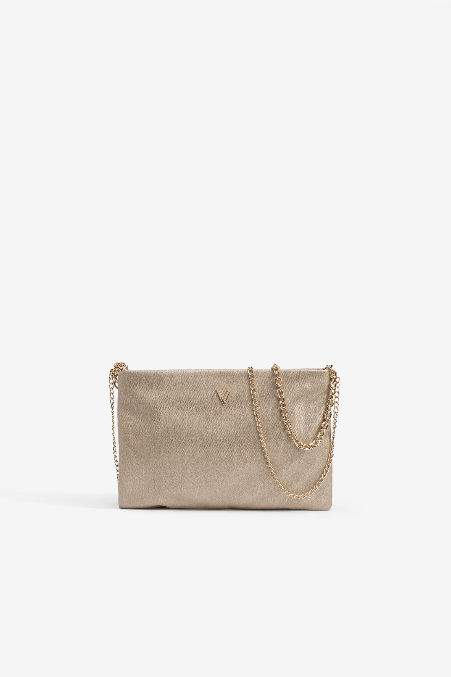 Cartera de Mano Efecto Piel Metalizada