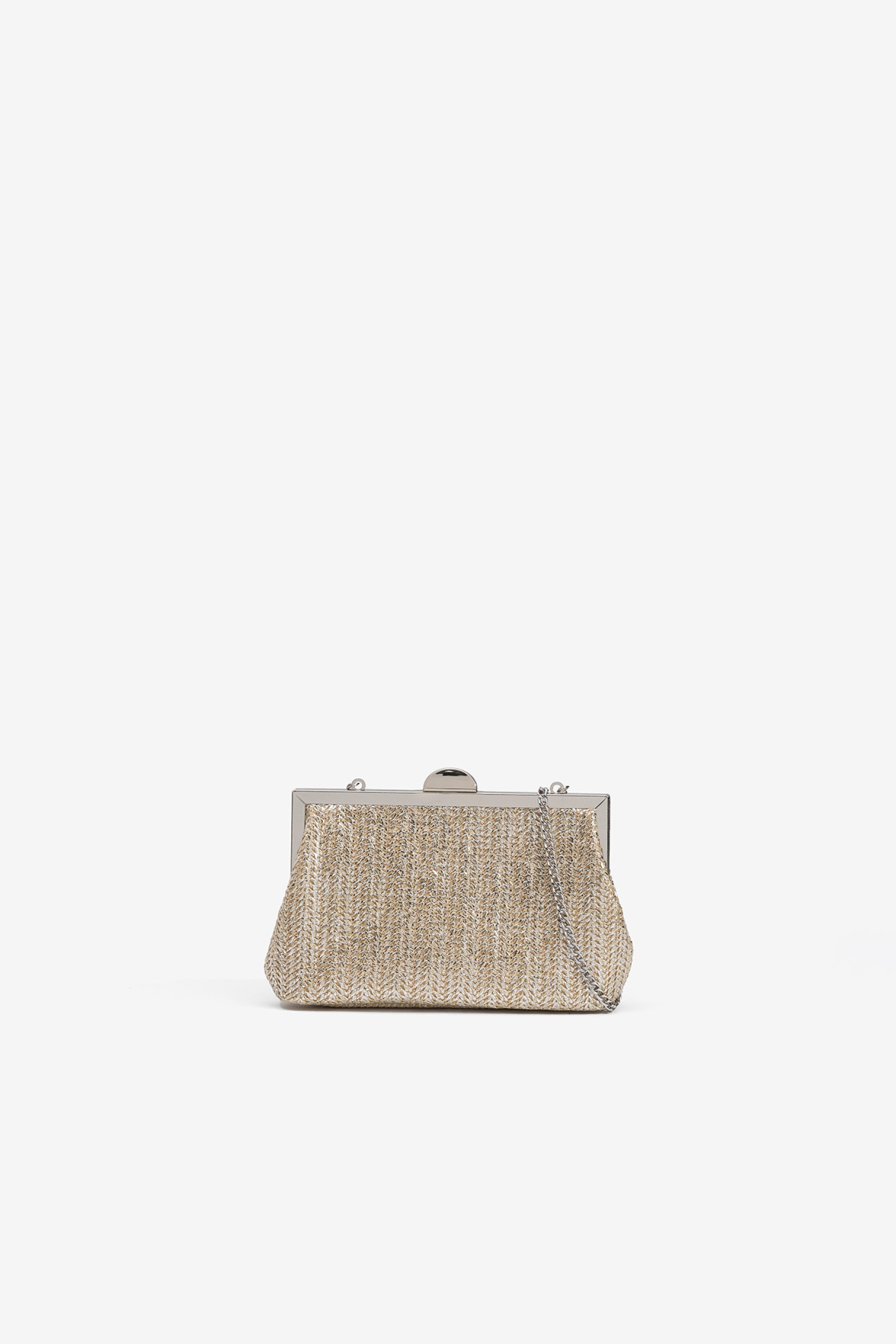 Metallic Straw Effect Clutch