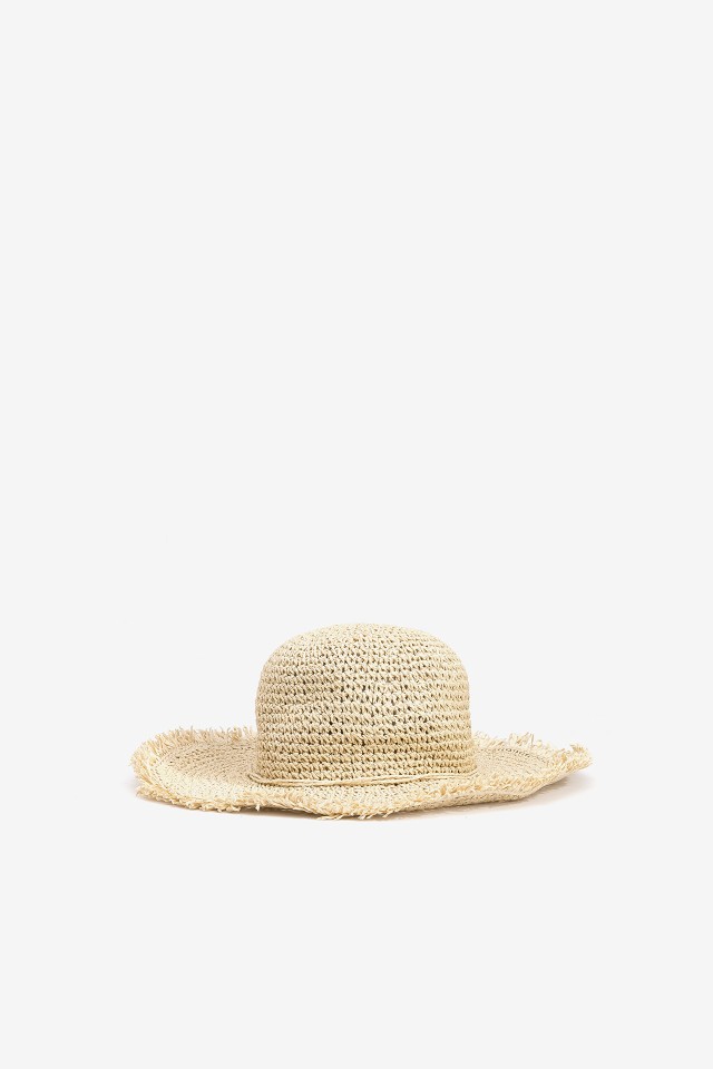 Sombrero de Ala Ancha Efecto Paja