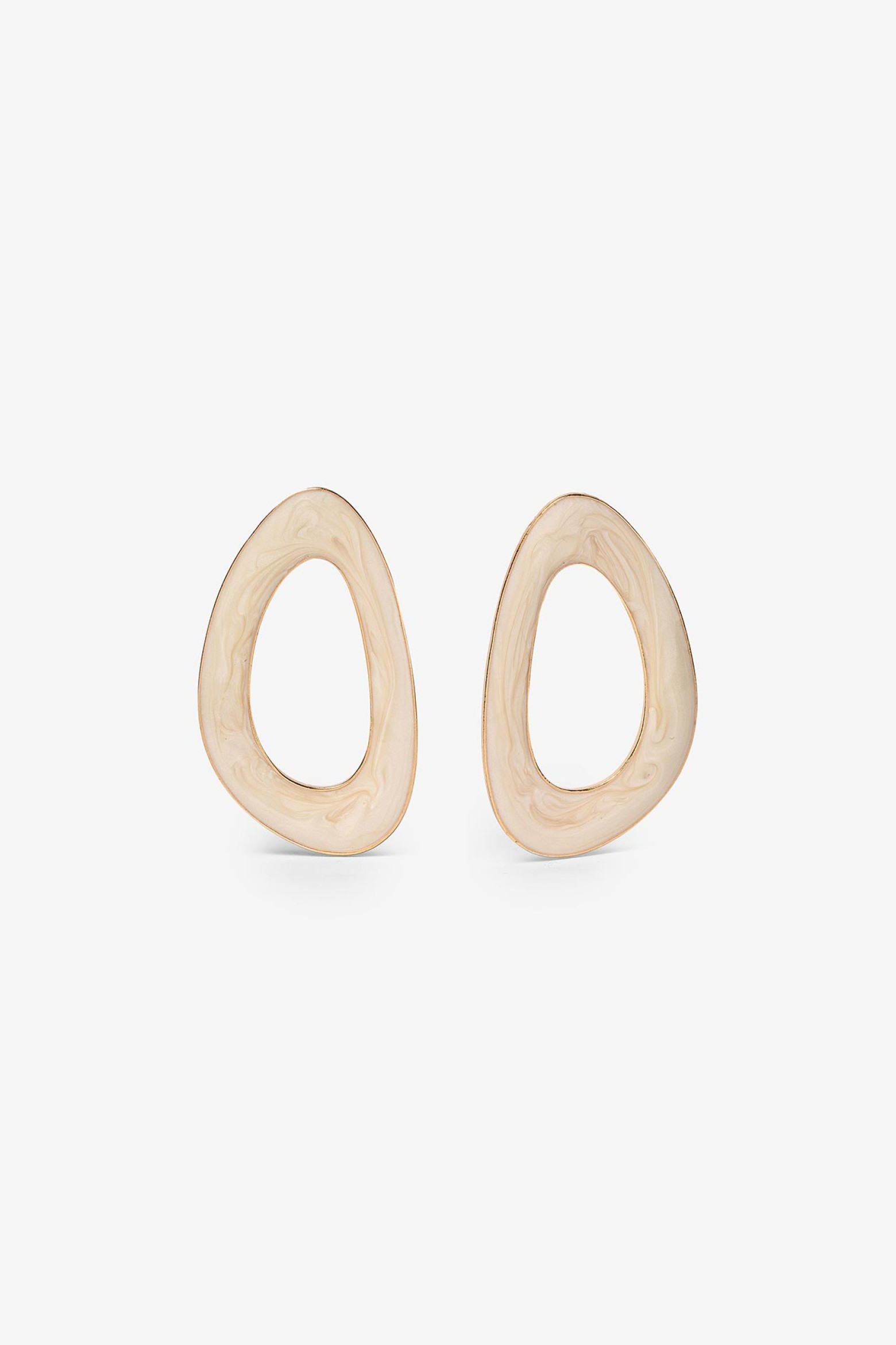 Enamel Earrings with Opening