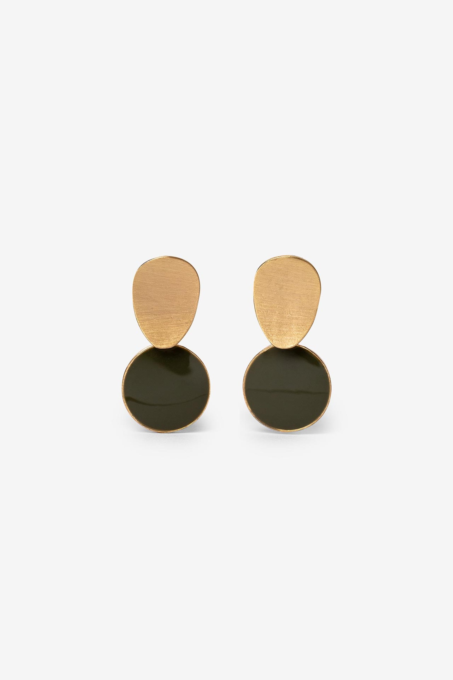 Circular Enamel Pendant Earrings