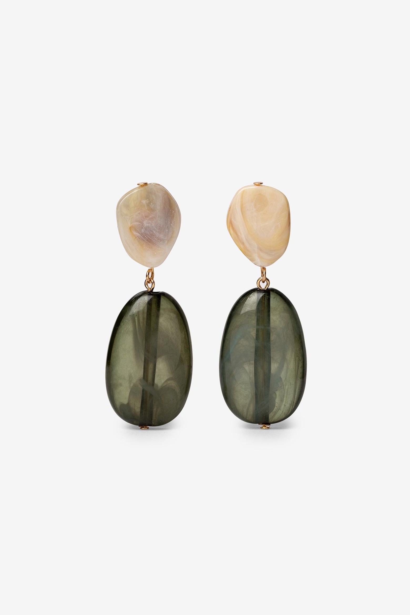 Bicolor Beaded Earrings