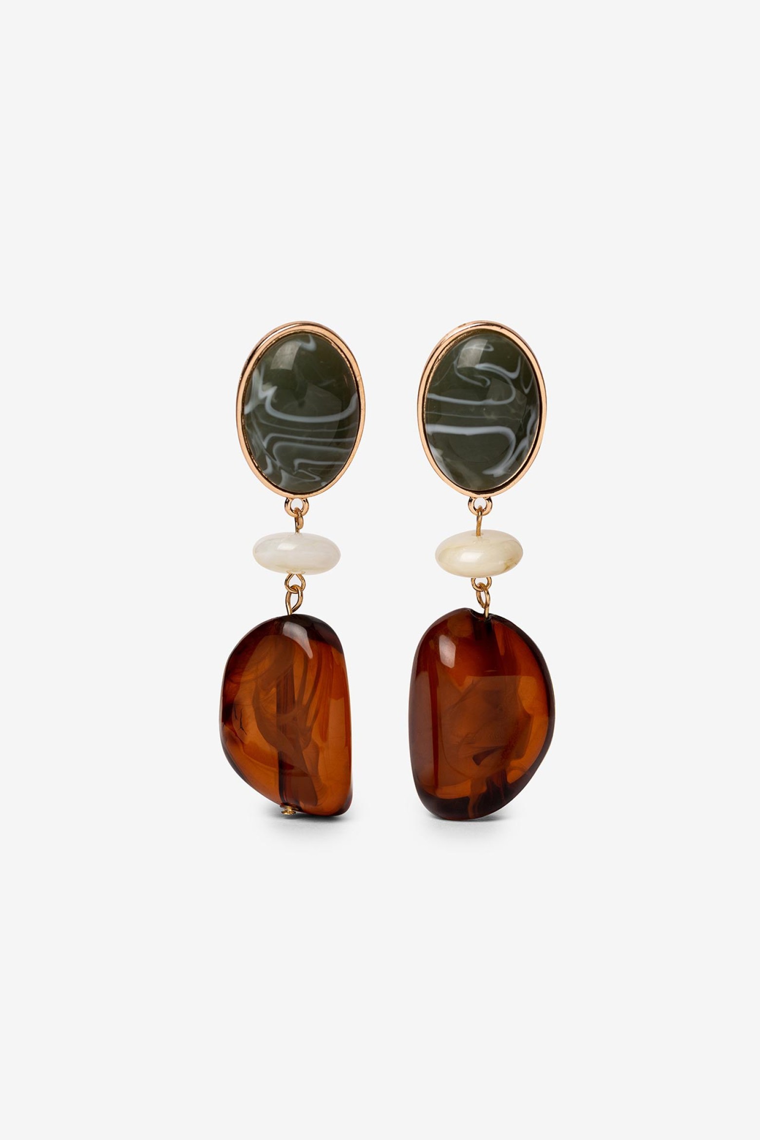 Tricolor Acrylic Dangle Earrings