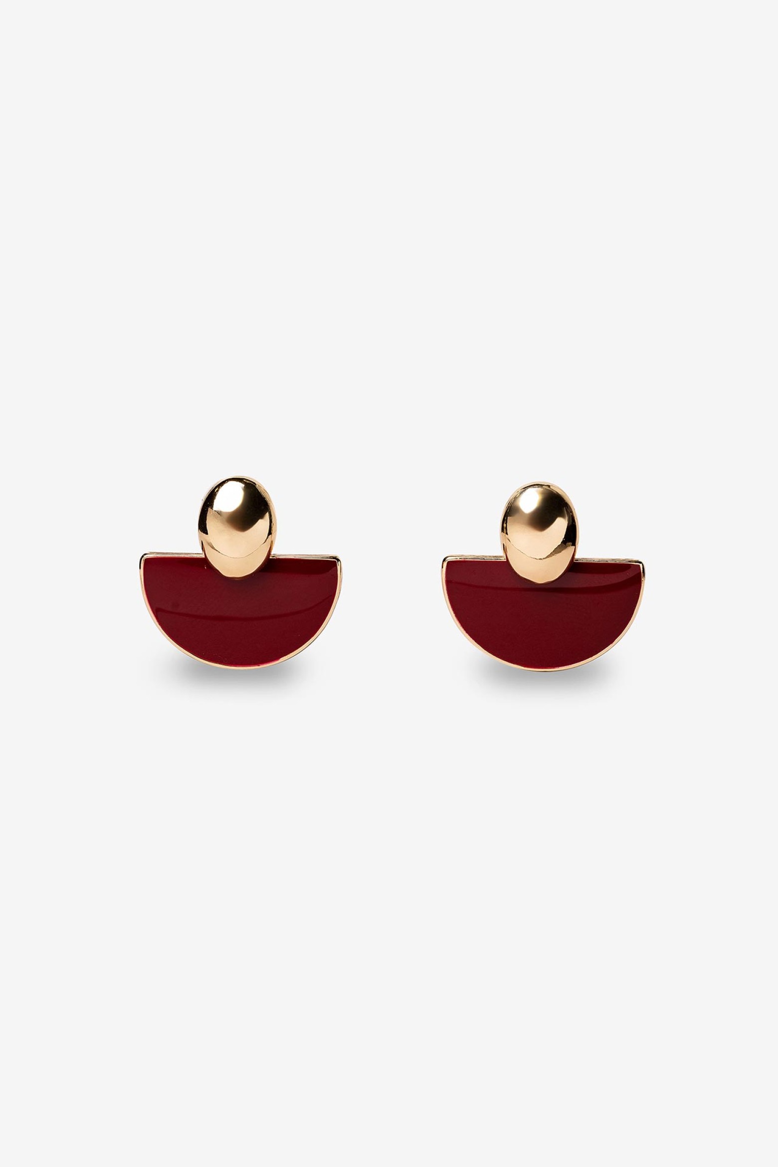 Oval Enamel Drop Earrings