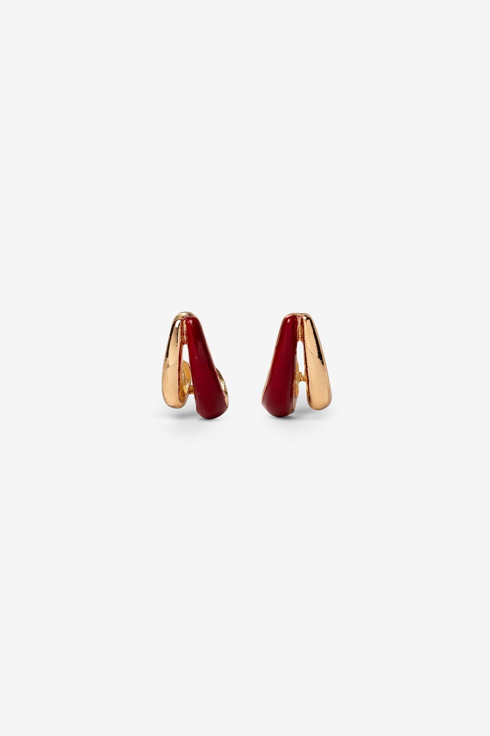 Brincos Esmaltados Curvos