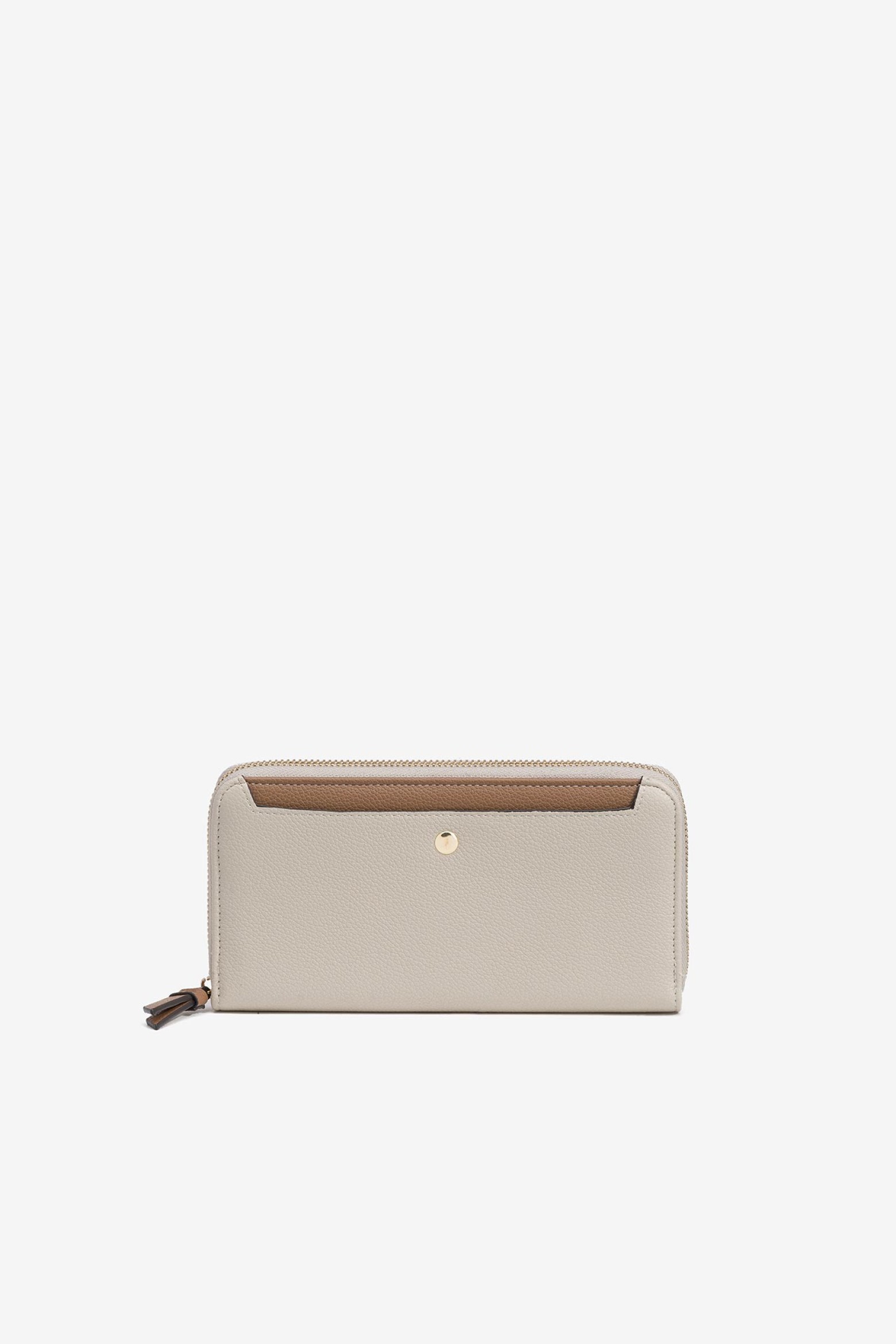 Two-Tone Leather Effect Coin Purse