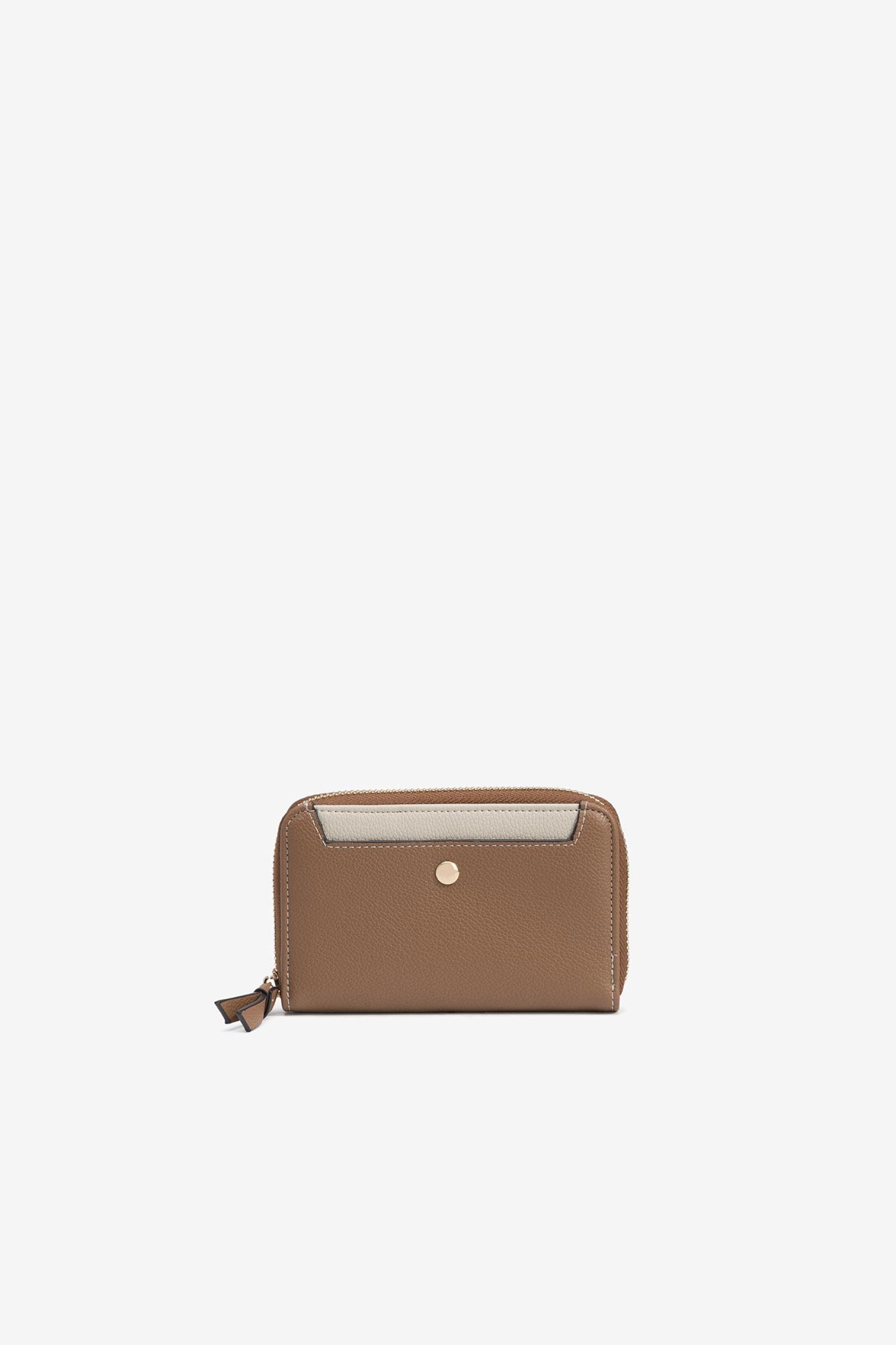Two-Tone Leather Effect Coin Purse