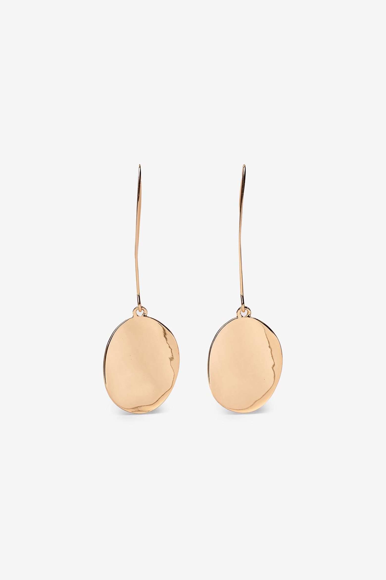 Oval Drop Hook Earrings