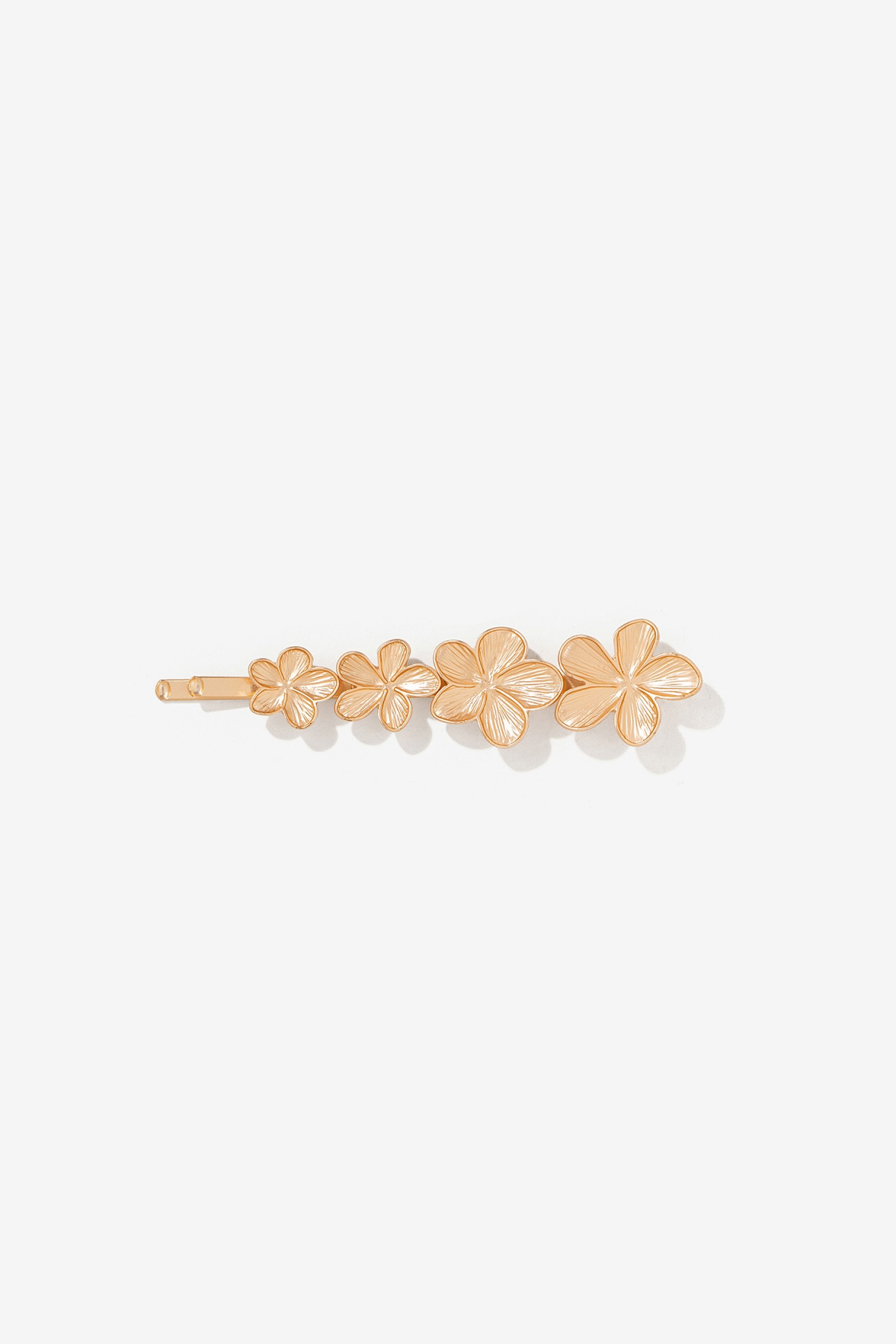 Metallic Flower Hair Clip