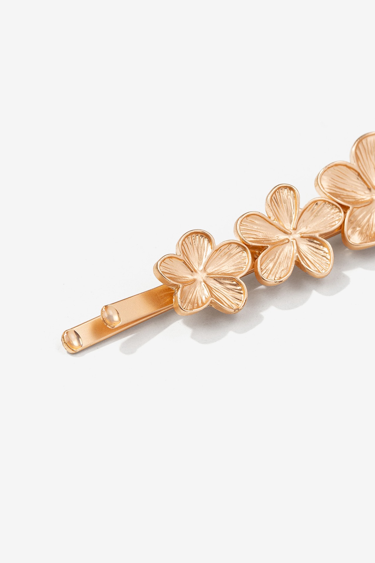 Metallic Flower Hair Clip