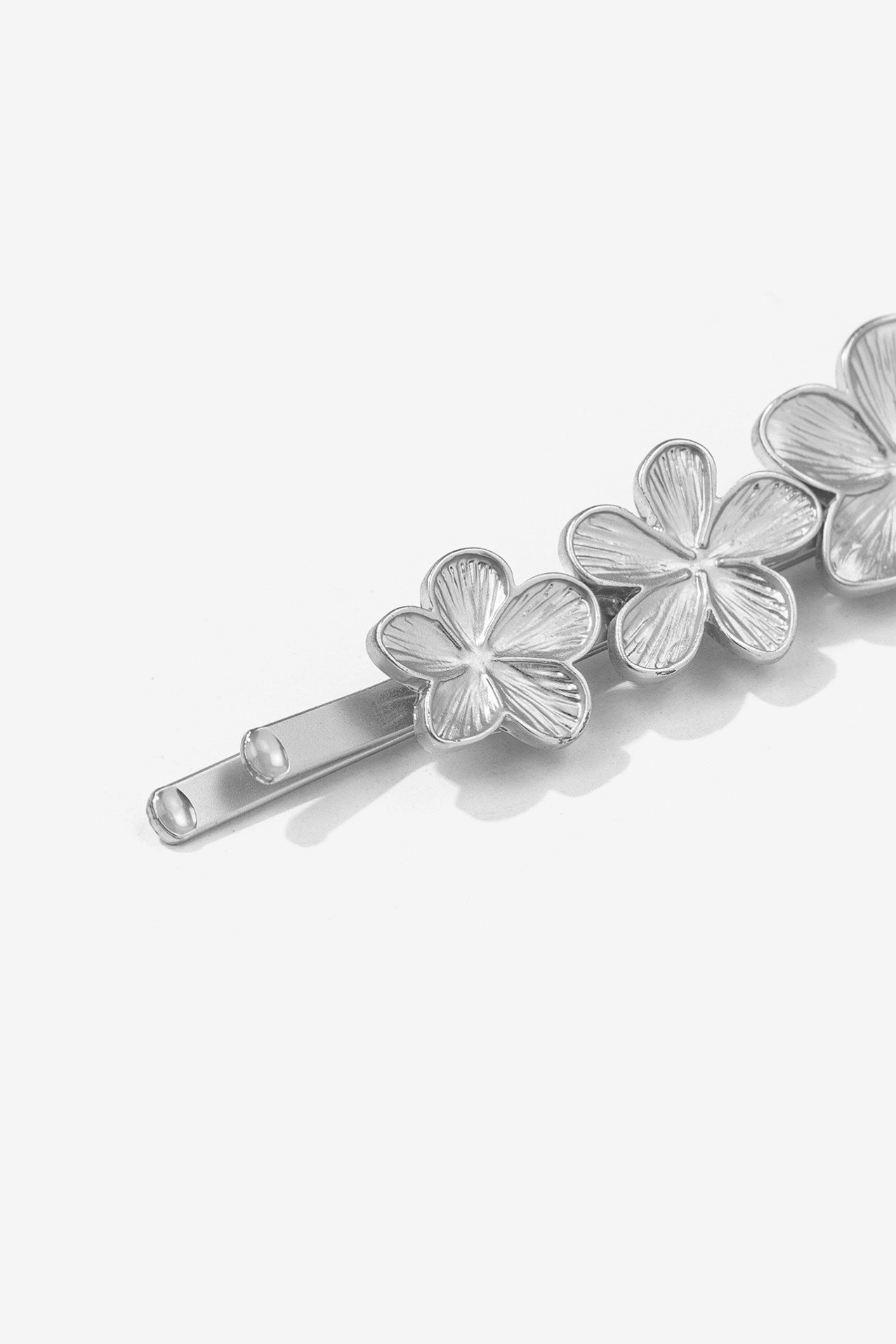 Metallic Flower Hair Clip