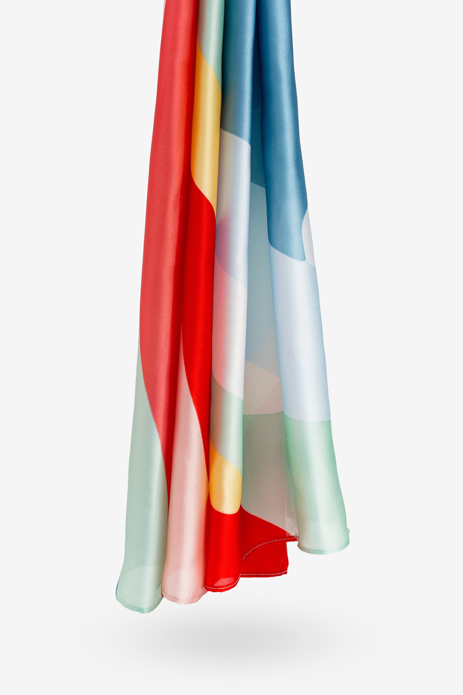 Abstract Print Satin Scarf