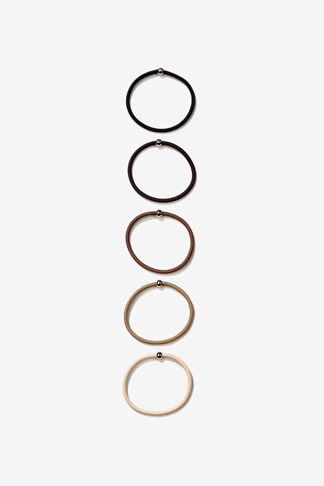 Pack of Hair Elastics with Beads