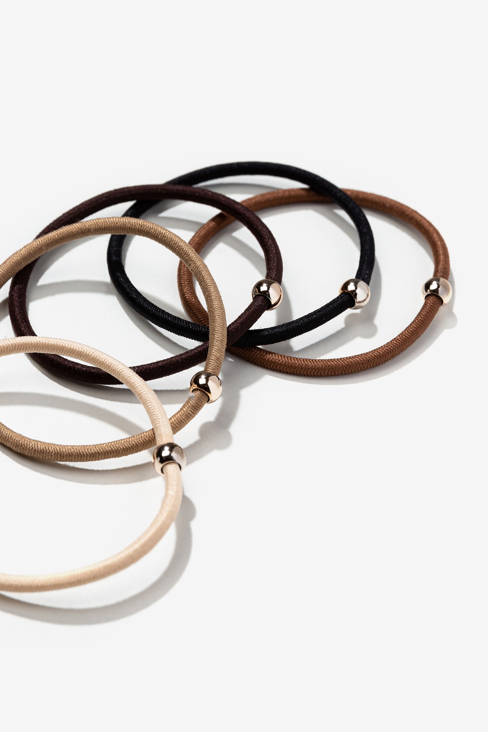 Pack of Hair Elastics with Beads